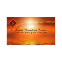 Código QR Monograma inmobiliario Naranja Sunset