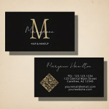 Código QR Monograma Negro Oro