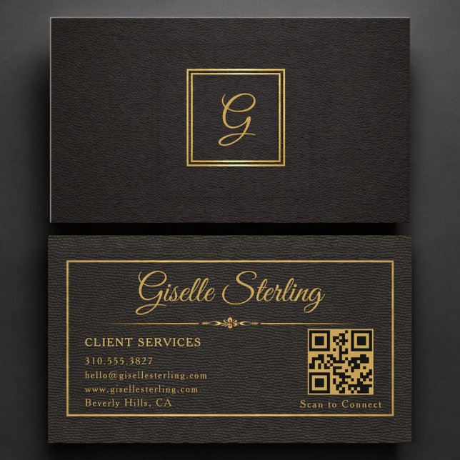 Tarjeta De Visita Código QR monogramado de servicios al cliente (Subido por el creador)