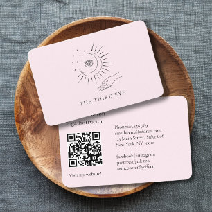 Tarjeta De Visita Código QR - Moon Eye Yoga Reiki Wellness