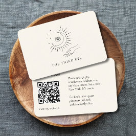 Tarjeta De Visita Código QR - Moon Eye Yoga Reiki Wellness