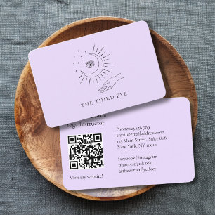 Tarjeta De Visita Código QR - Moon Eye Yoga Reiki Wellness
