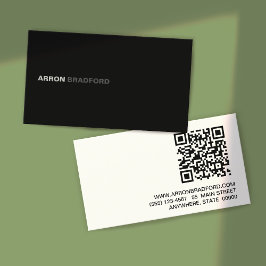 Tarjeta De Visita Código QR negro