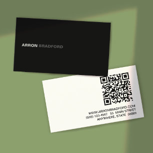 Tarjeta De Visita Código QR negro