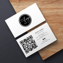 Código QR Negro Blanco Personalizado Círculo Su Lo