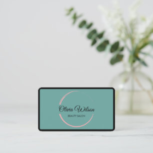 Tarjeta De Visita Código QR negro elegante moderno con monograma par