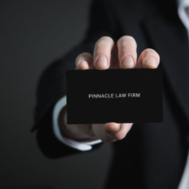 Tarjeta De Visita Código QR negro profesional de doble cara Minimali