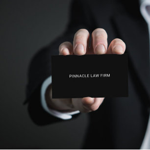 Tarjeta De Visita Código QR negro profesional de doble cara Minimali