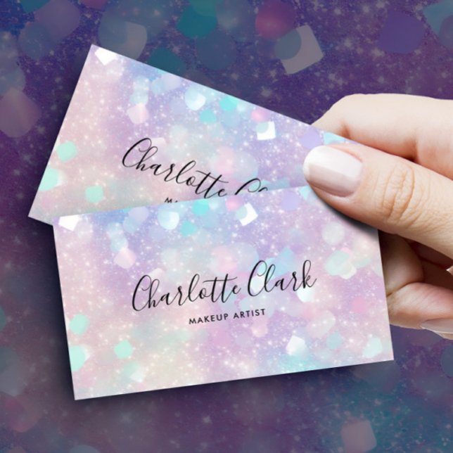 Tarjeta De Visita Código QR opal para Purpurina holográfico (Subido por el creador)
