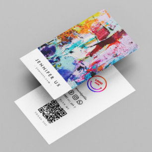 Tarjeta De Visita Código Qr para artistas profesionales modernos y m