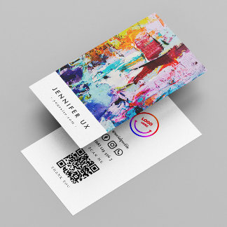 Tarjeta De Visita Código Qr para artistas profesionales modernos y m