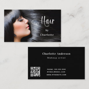 Tarjeta De Visita Código QR para belleza de guión fotográfico de pel