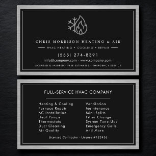 Tarjeta De Visita Código QR para Contratista de HVAC