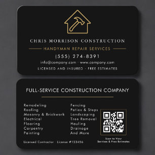 Tarjeta De Visita Código QR para contratista de mano de obra