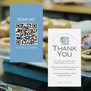 Tarjeta De Visita Código QR para dejar una reseña de la mezcladora a