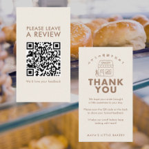 Código QR para dejar una reseña de la panadería di