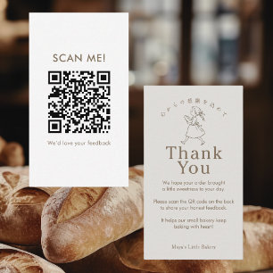 Tarjeta De Visita Código QR para dejar una reseña de panadería vinta
