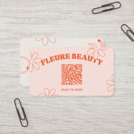 Tarjeta De Visita Código QR para el cuidado de la piel de belleza