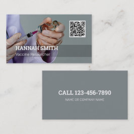 Tarjeta De Visita Código QR para el investigador de vacunas