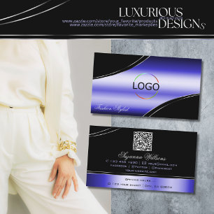 Tarjeta De Visita Código QR para el logotipo de las líneas de decora