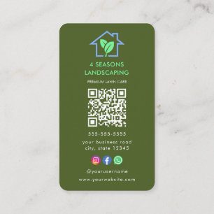 Tarjeta De Visita Código Qr para el logotipo profesional del cuidado