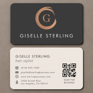 Tarjeta De Visita Código QR para Estilistas de Pelo