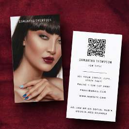Tarjeta De Visita Código QR para fotografía profesional moderna mini