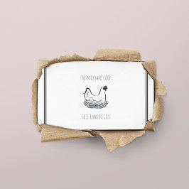 Tarjeta De Visita Código QR para huevos de pollo de corral de granja
