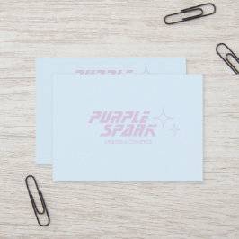 Tarjeta De Visita Código QR para pequeñas empresas azul morado