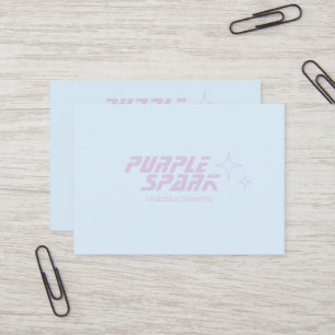 Tarjeta De Visita Código QR para pequeñas empresas azul morado