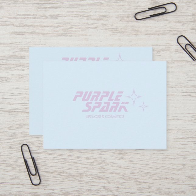 Tarjeta De Visita Código QR para pequeñas empresas azul morado (Anverso/Reverso In Situ)