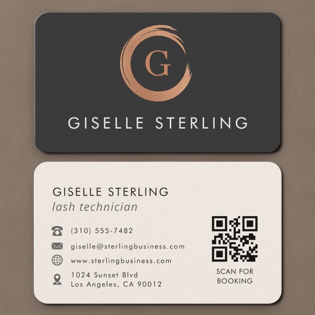 Tarjeta De Visita Código QR para técnicos de pestañas  (Subido por el creador)