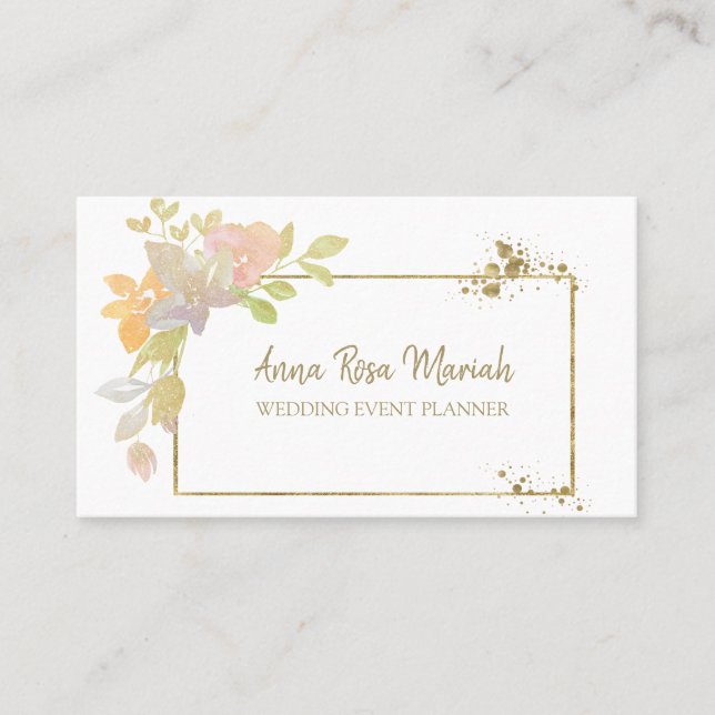 Tarjeta De Visita *~* CÓDIGO QR Pastel Purpurina elegante (Anverso)