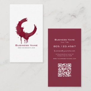 Tarjeta De Visita Código QR personalizable con remolino de vino mode