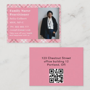 Tarjeta De Visita Código QR personalizado de enfermera especializada