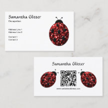 Código QR personalizado de mariquita con destellos