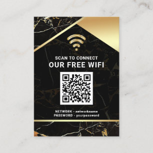 Tarjeta De Visita Código QR Personalizado Estiloso de Contraseña de 