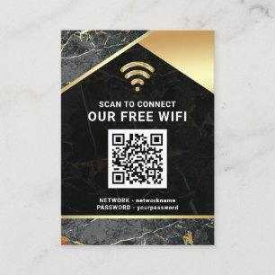 Tarjeta De Visita Código QR Personalizado Estiloso de Contraseña de 