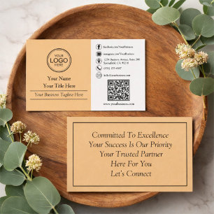 Tarjeta De Visita Código QR personalizado minimalista moderno profes