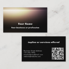 Tarjeta De Visita Código QR personalizado negro moderno y profesiona