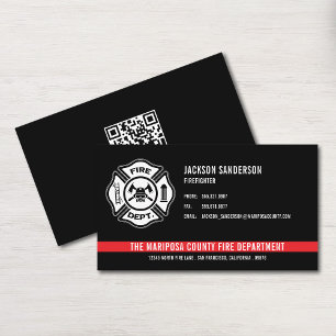Tarjeta De Visita Código QR personalizado para bomberos del departam