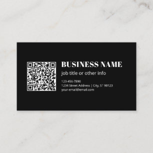 Tarjeta De Visita Código QR personalizado y texto retro-moderno edit
