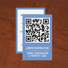 Tarjeta De Visita Código QR Preservación de la Madera y Cuidado de l