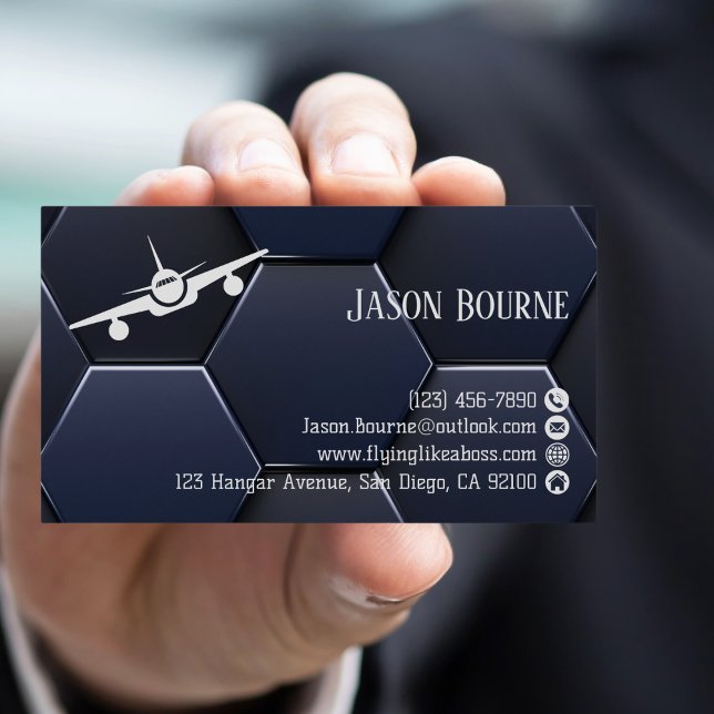 Tarjeta De Visita Código QR Profesional Blanco Azul Moderno (Subido por el creador)