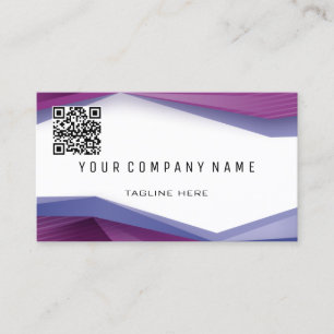 Tarjeta De Visita Código QR Profesional BOLD Líneas Geométricas Ciru