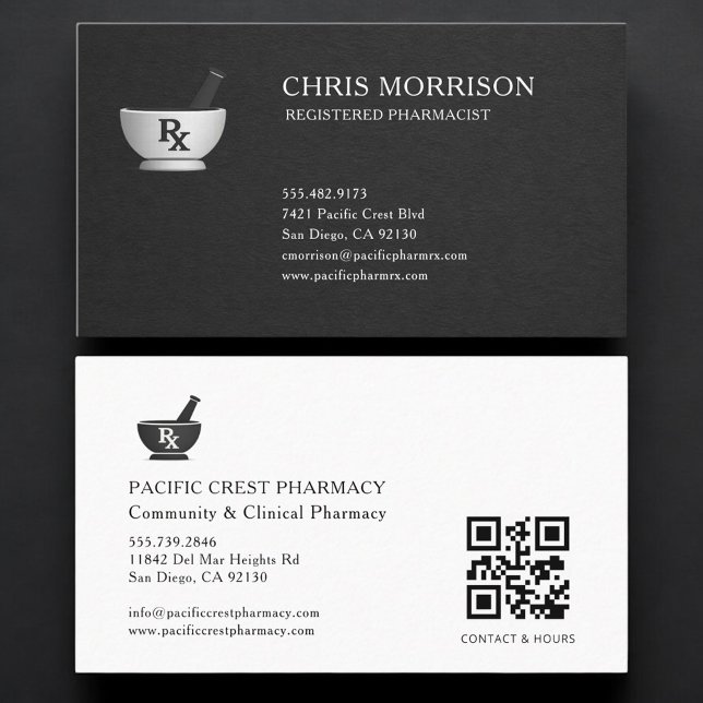 Tarjeta De Visita Código QR Profesional de Farmacéutico (Subido por el creador)