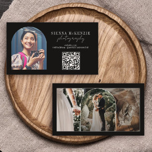 Tarjeta De Visita Código QR profesional de fotografía de arco modern