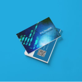 Tarjeta De Visita Código QR profesional de tecnología de software az