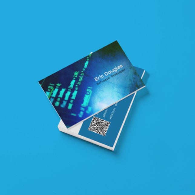 Tarjeta De Visita Código QR Profesional de Tecnología de Software Mo (Subido por el creador)