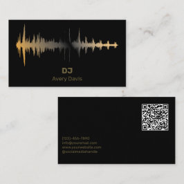 Tarjeta De Visita Código QR profesional del ritmo de música del DJ d